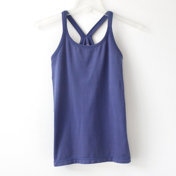 Cornflower Blue Racerback Strap Tank Athletic Performance Support Top Small - Picture 1 of 5